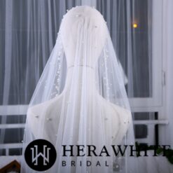 Voile de Mariage Long Perlée image 12 | Soirée Blanche Voile de Mariage Long Perlée | Soirée Blanche
