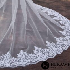 Long Voile de Mariée Dentellé | Soirée blanche