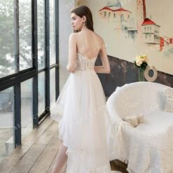 Robe De Mariée Courte Devant Avec Traine image 7 | Soirée Blanche Robe De Mariée Courte Devant Avec Traine | Soirée Blanche
