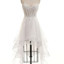 Robe De Mariée Courte Devant Avec Traine image 8 | Soirée Blanche Robe De Mariée Courte Devant Avec Traine | Soirée Blanche