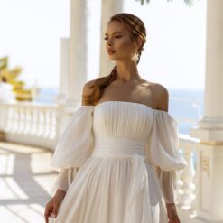 Robe De Mariée Fluide Blanche image 5 | Soirée Blanche Robe De Mariée Fluide Blanche | Soirée Blanche