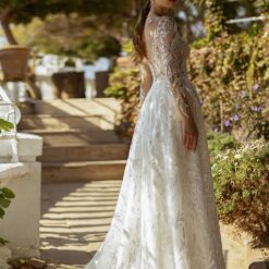 Robe De Mariée Manches Longues Dos Nu Blanche | Soirée Blanche