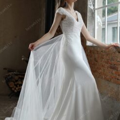Robe De Mariée Fourreau Avec Jupe En Tulle