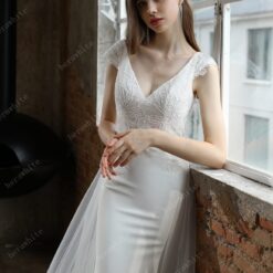 Robe De Mariée Fourreau Avec Jupe En Tulle