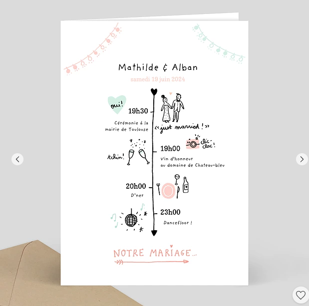 “Un mariage à votre image” : L’art de sublimer votre union avec une carterie 100% personnalisée et made in France image 3 | Soirée Blanche faire-part-mariage