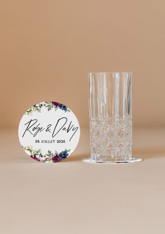 Sous bock personnalisé mariage Sous bock personnalisé mariage