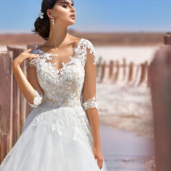 Robe De Mariée Manche 3 4 | Soirée Blanche