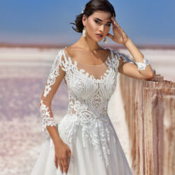 Robe De Mariée Chic A Manches Longues Blanche image 6 | Soirée Blanche Robe De Mariée Chic A Manches Longues Blanche | Soirée Blanche