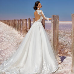 Robe De Mariée Chic A Manches Longues Blanche image 7 | Soirée Blanche Robe De Mariée Chic A Manches Longues Blanche | Soirée Blanche