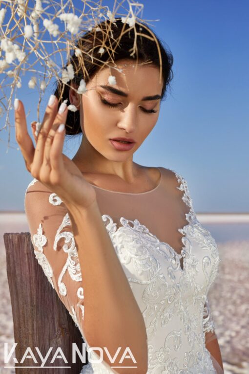 Robe De Mariée Manche 3/4 Blanche | Soirée Blanche