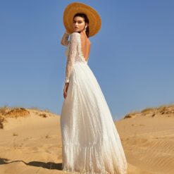 Robe De Mariée Bohème Dos Nu Et Dentelle Blanche image 5 | Soirée Blanche Robe De Mariée Bohème Dos Nu Et Dentelle Blanche | Soirée Blanche