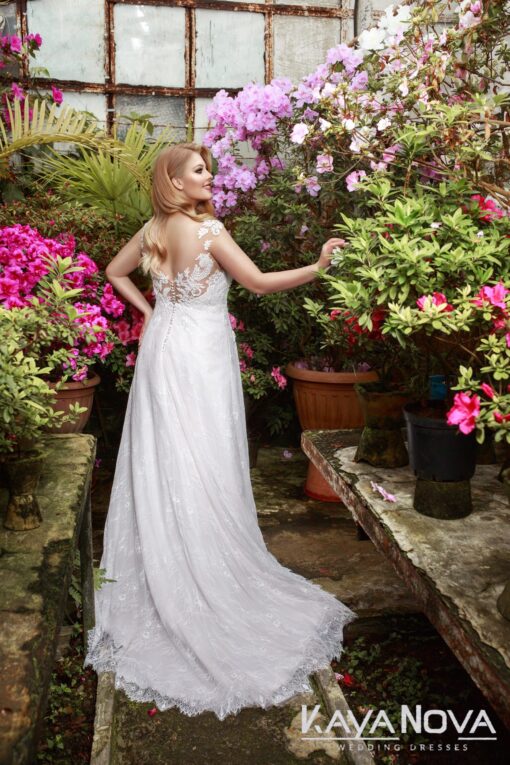 Robe De Mariée Grande Taille Dentelle Florale | Soirée Blanche