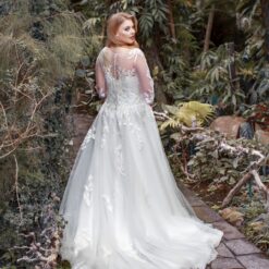 Robe De Mariée Dentelle Florale Grande Taille | Soirée Blanche