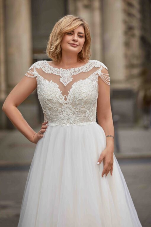 Robe De Mariée Grande Taille Dos Nu | Soirée Blanche