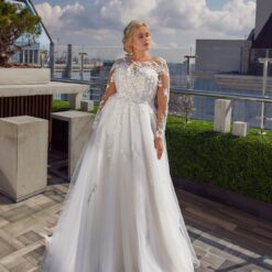 Robe De Mariée Grande Taille Florale image 6 | Soirée Blanche Robe De Mariée Grande Taille Florale