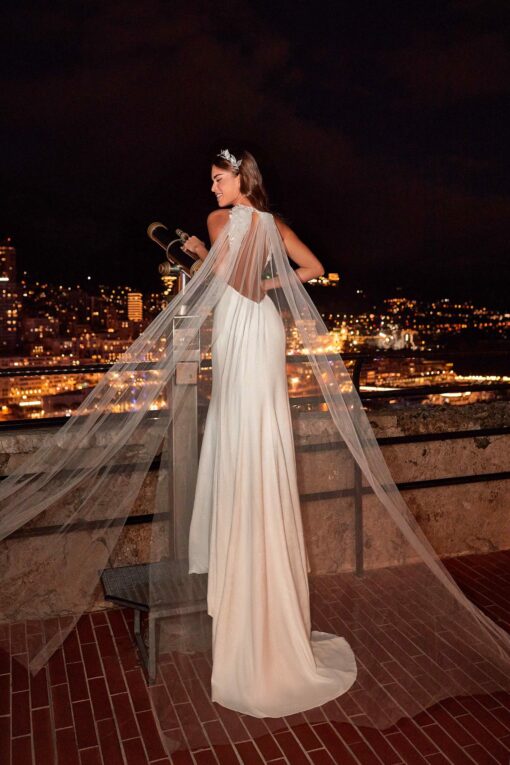 Robe De Mariée Col Américain Blanche | Soirée Blanche