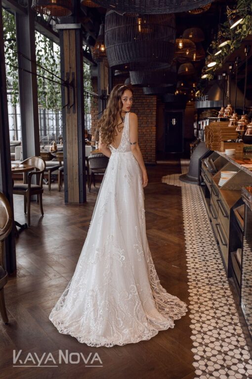 Robe De Mariée Avec Perles Blanche | Soirée Blanche