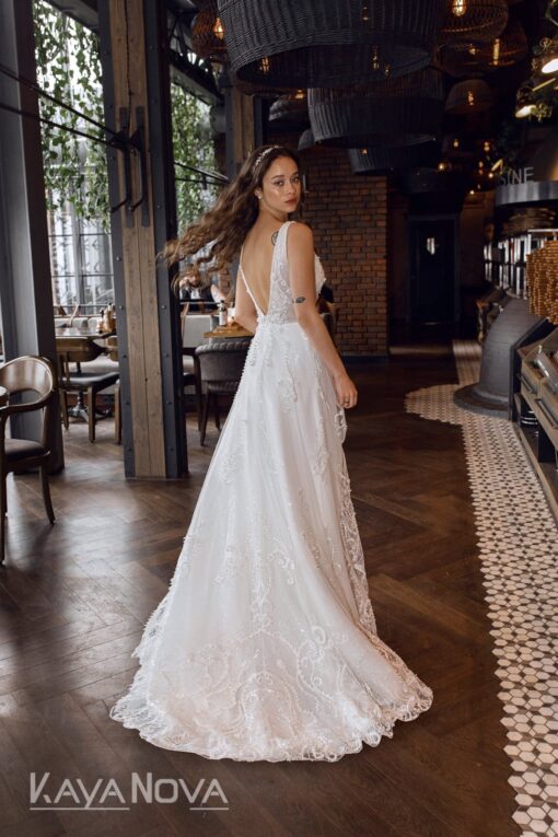 Robe De Mariée Avec Perles Blanche | Soirée Blanche