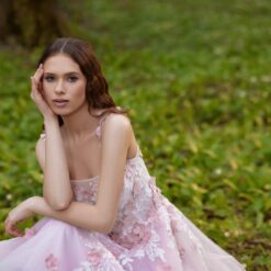 Robe De Mariée Blanche Et Rose | Soirée Blanche