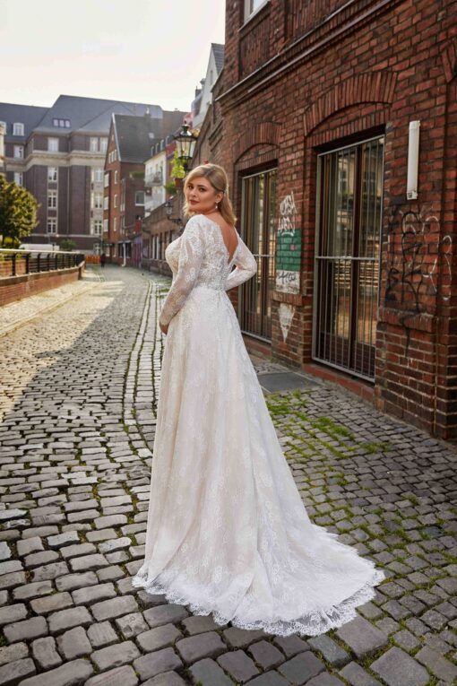 Robe De Mariée Femme Ronde Dentelle | Soirée Blanche
