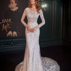Robe De Mariage Sirène Blanche Longue Traîne | Soirée Blanche