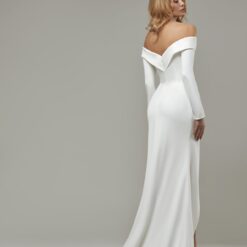 Robe De Mariée Sirène Fendue Blanche | Soirée Blanche