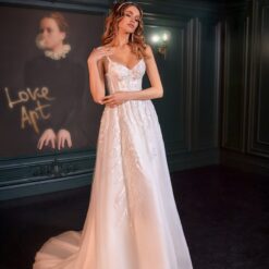 Robe De Mariée Blanche Avec Traîne | Soirée Blanche