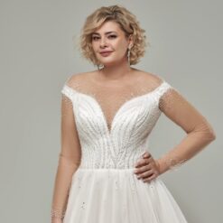Robe De Mariée Grande Taille Perles image 6 | Soirée Blanche Robe De Mariée Grande Taille Perles | Soirée Blanche