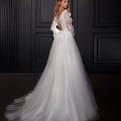 Robe De Mariée Princesse Manche Longue Dentelle | Soirée Blanche