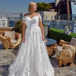 Champêtre Robe De Mariée Femme Ronde | Soirée Blanche