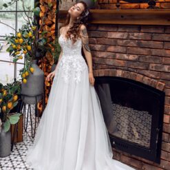 Robe De Mariée Dos Perlé Blanche | Soirée Blanche