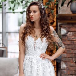 Robe De Mariée Dos Perlé Blanche | Soirée Blanche