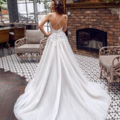 Robe De Mariée Dos Perlé Blanche | Soirée Blanche