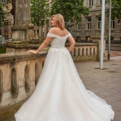 Robe De Mariée Grande Taille Manches Tombantes | Soirée Blanche