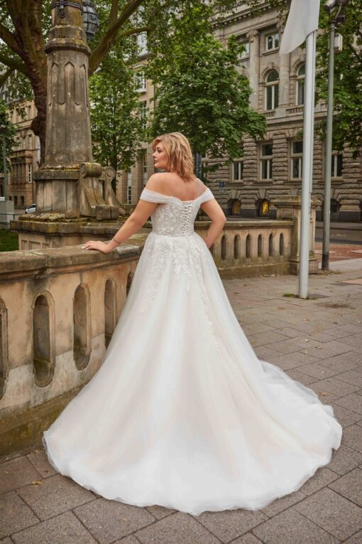 Robe De Mariée Grande Taille Manches Tombantes | Soirée Blanche