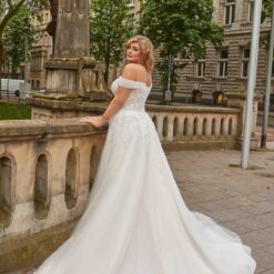 Robe De Mariée Grande Taille Manches Tombantes | Soirée Blanche