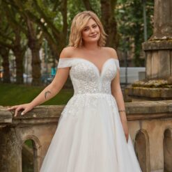 Robe De Mariée Grande Taille Manches Tombantes | Soirée Blanche