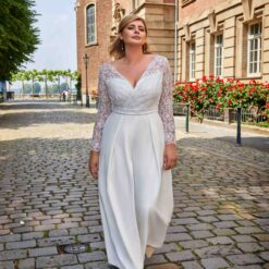 Combinaison Mariage Grande Taille image 8 | Soirée Blanche Combinaison Mariage Grande Taille | Soirée Blanche