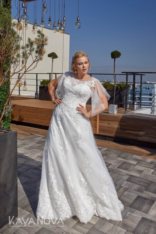 Robe De Mariée Grande Taille Col Bateau | Soirée Blanche