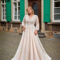 Robe De Mariée Grande Taille Manches Longues | Soirée Blanche