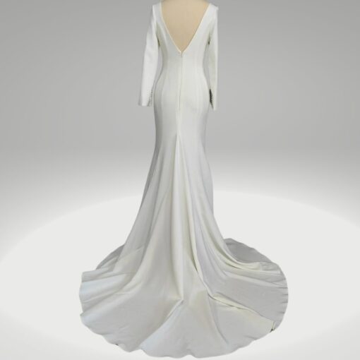 Robe De Mariée Sirène A Manches Longues Blanche