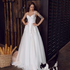 Robe De Mariée Romantique Champêtre Blanche | Soirée Blanche