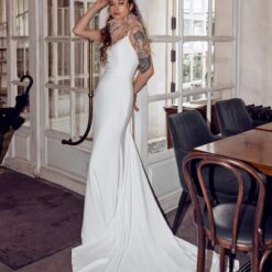 Robe De Mariée Simple Avec Nœud Blanche image 8 | Soirée Blanche Robe De Mariée Simple Avec Nœud Blanche | Soirée Blanche