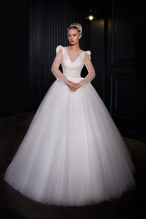 Robe De Mariée Trapèze Blanche | Soirée Blanche