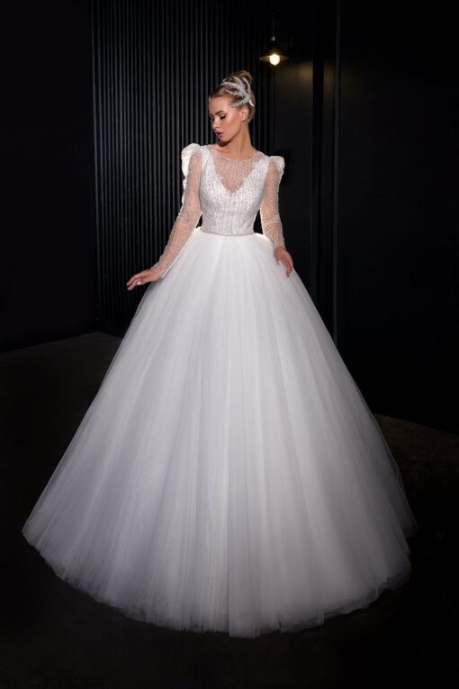 Robe De Mariée Trapèze Blanche | Soirée Blanche