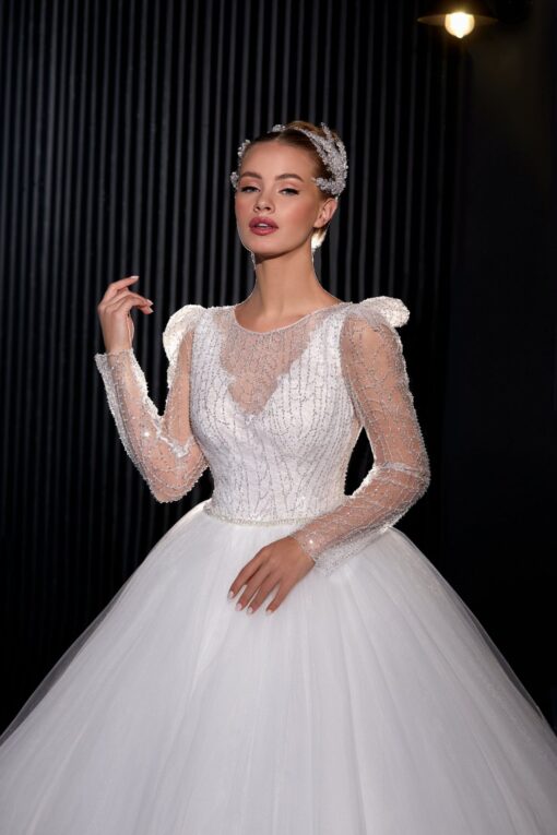 Robe De Mariée Trapèze Blanche | Soirée Blanche