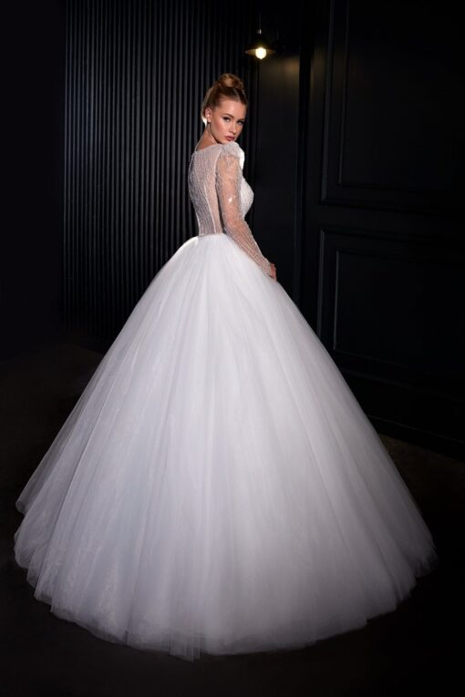 Robe De Mariée Trapèze Blanche | Soirée Blanche