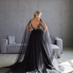 Robe De Mariée Noire Grande Taille image 6 | Soirée Blanche Robe De Mariée Noire Grande Taille | Soirée Blanche