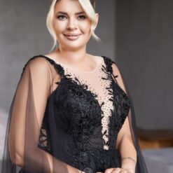 Robe De Mariée Noire Grande Taille image 7 | Soirée Blanche Robe De Mariée Noire Grande Taille | Soirée Blanche