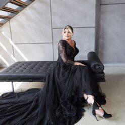 Robe De Mariée Noire Tulle | Soirée Blanche